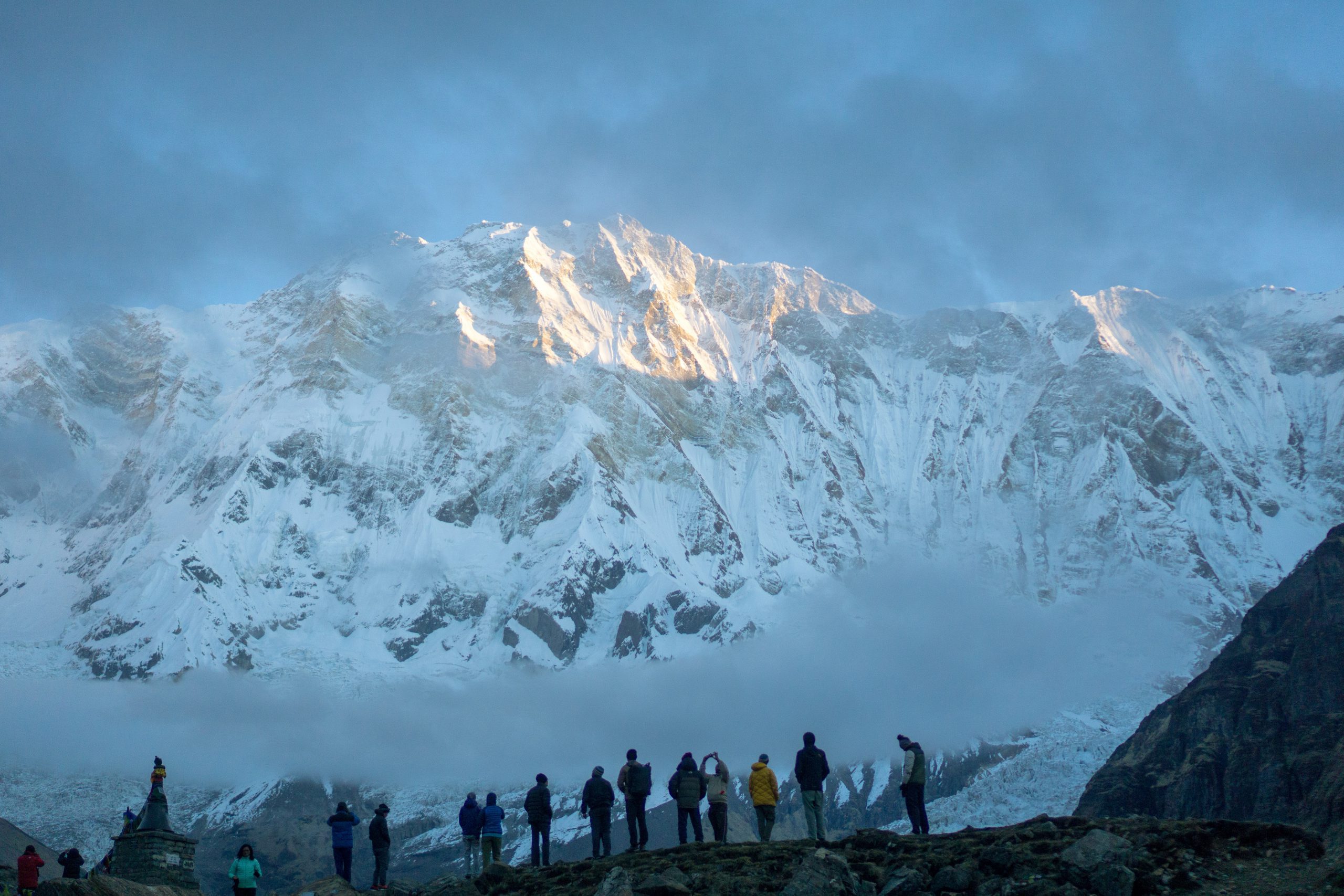 people in front of the Anapurna