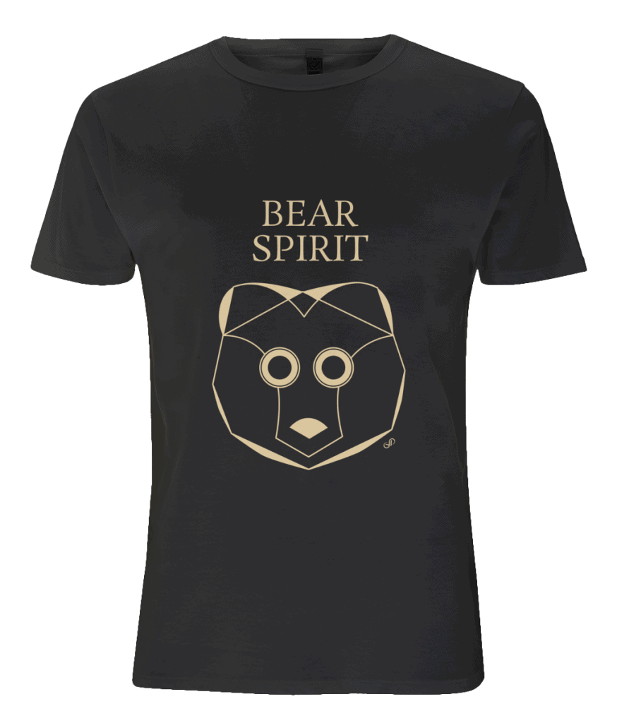 Men's Tencel T-Shirt Bear spirit gold