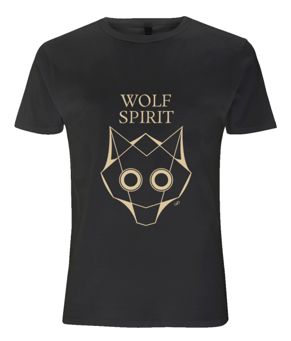 Men's Tencel Tshirt Wolf spirit gold