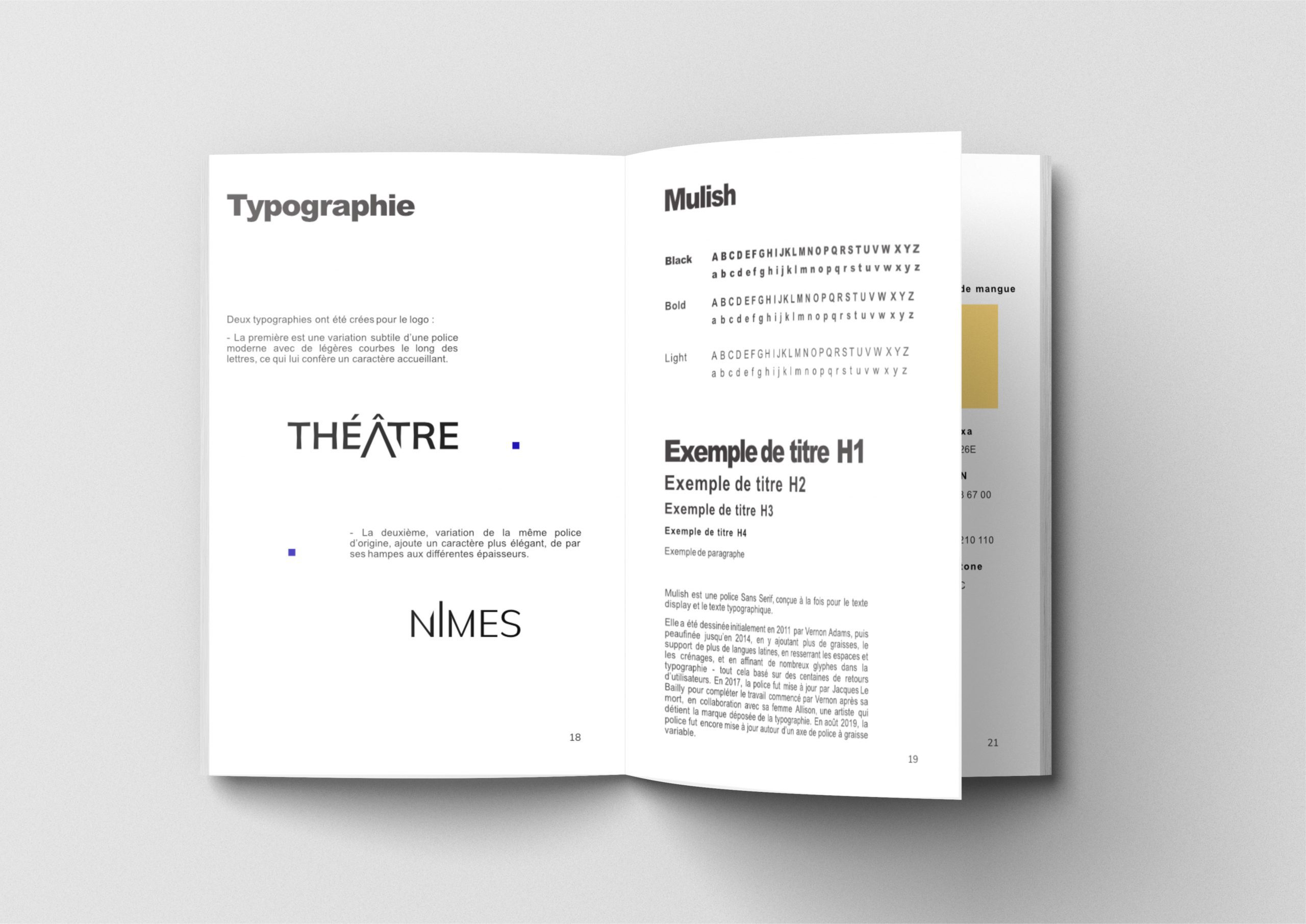 Théâtre de Nîmes typography