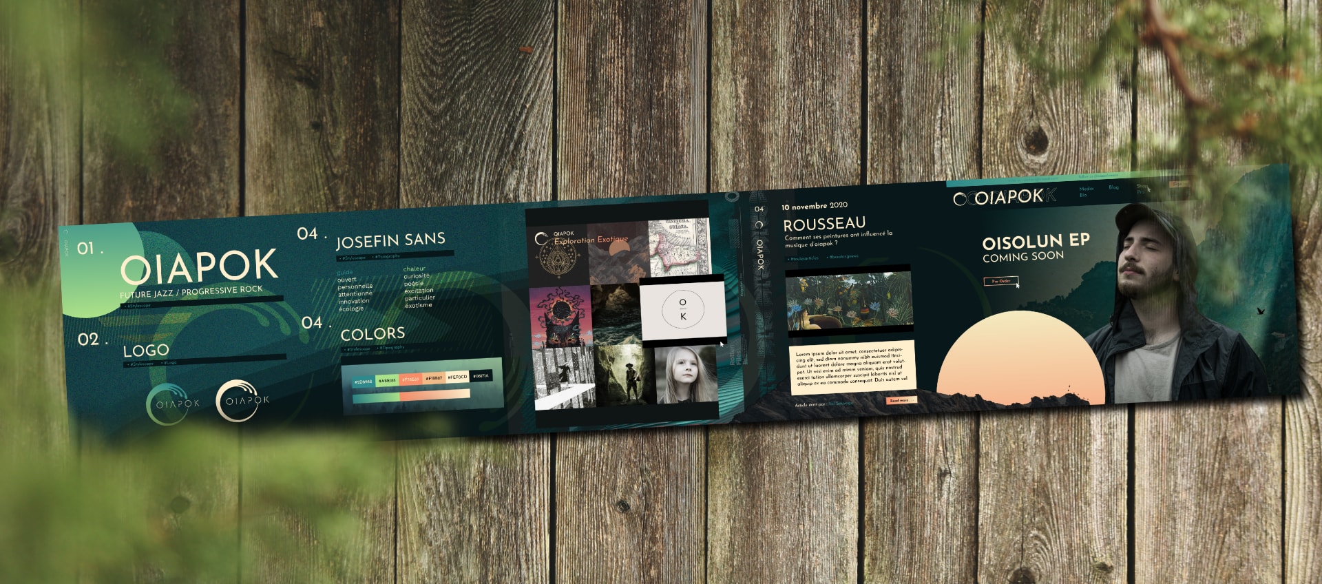 The Oiapok stylescape on a table